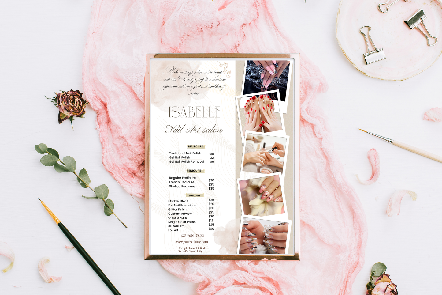 Price List for Nail Salons - "Isabelle"