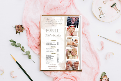 Price List for Nail Salons - "Isabelle"