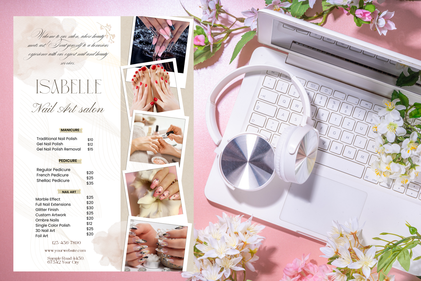 Price List for Nail Salons - "Isabelle"