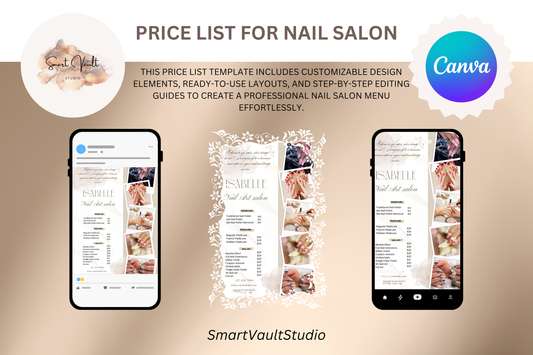 Price List for Nail Salons - "Isabelle"