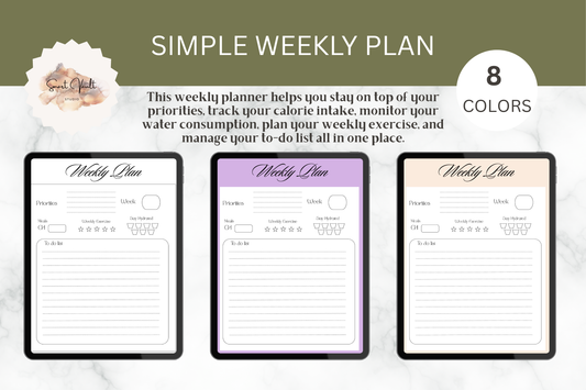 Simple Weekly Plan