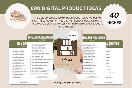 800 Digital Product Ideas